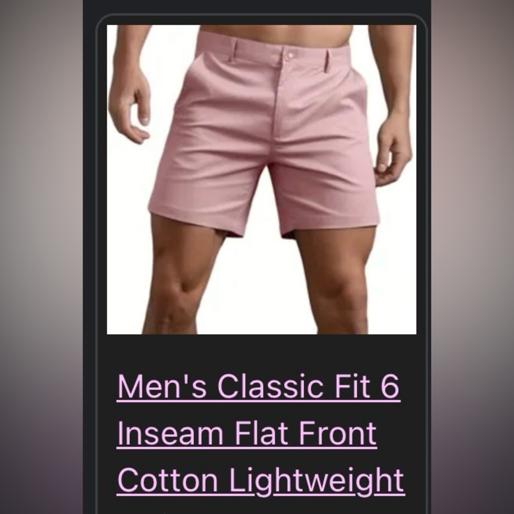 flusser vintage shorts pink, Mens 36, white washed at legs